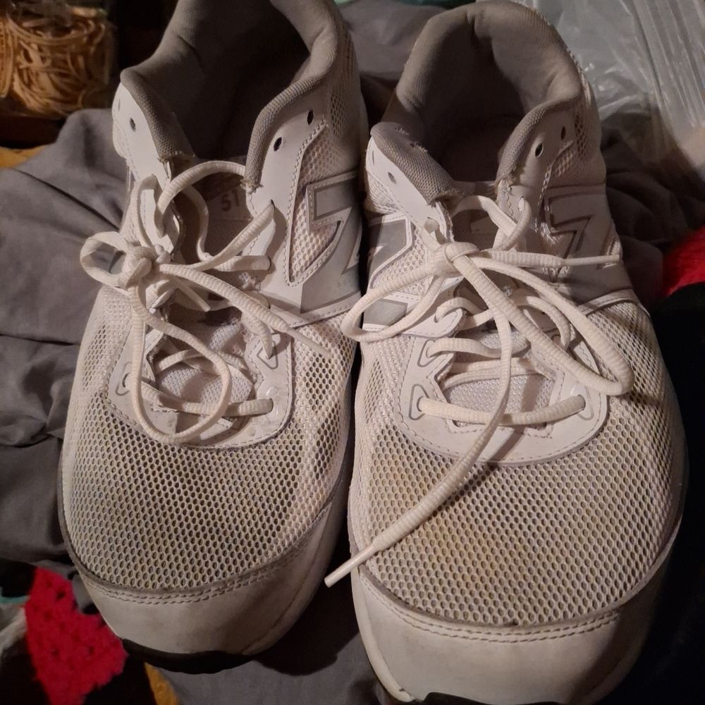 New Balance White Athletic Shoes